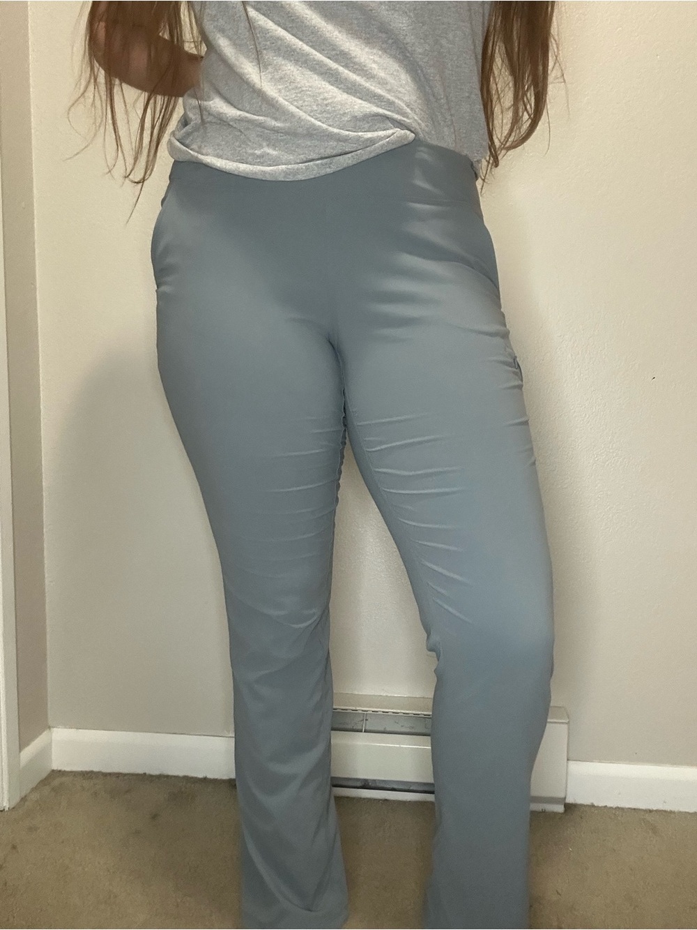 Mountain Hardwear Water Resistant Hiking Pants Light Blue Gray Pull On Women’s